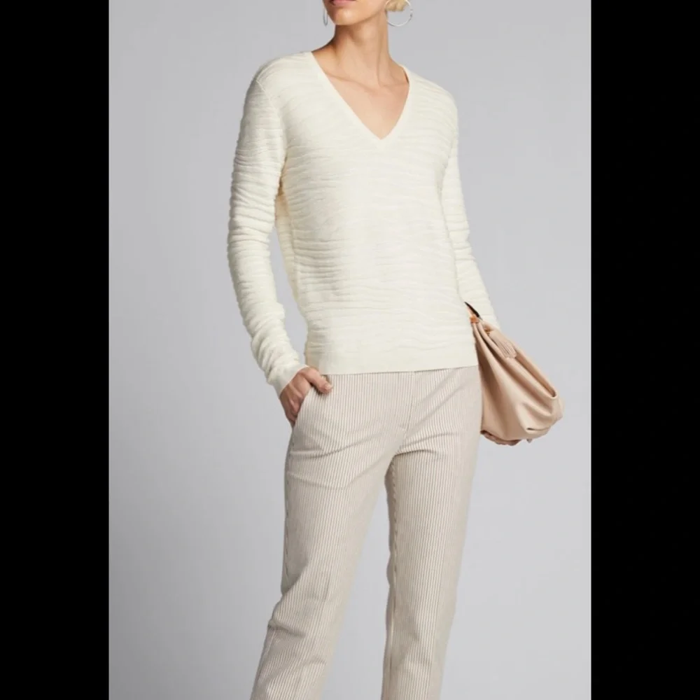 Theory zebra plush ivory sweater - Picture 4 of 7